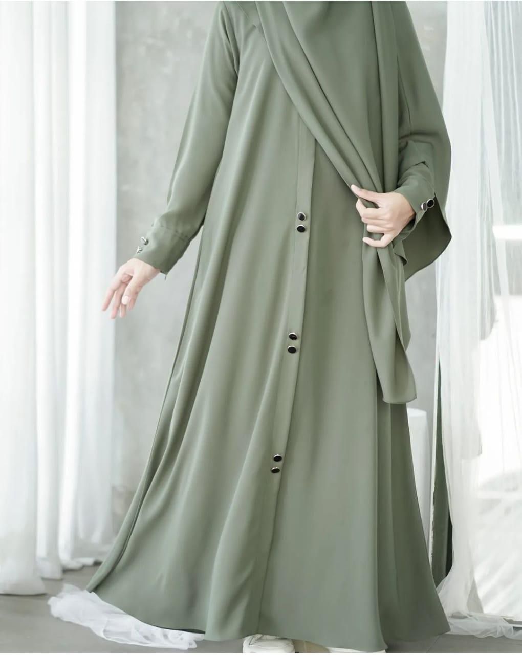 Georgette Full Abaya with Stoller - 1 Pc Classic Design